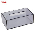 Hotel Rectangular Transparent Facial Paper Acrylic Tissue Box Holder  Cover